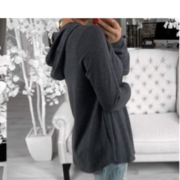 Keyhole Long Sleeve Hoodie Top - Picture 5 of 6